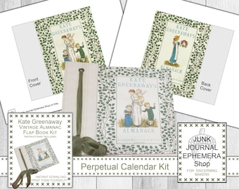 Kate Greenaway Vintage Almanac, Traditional Illustrations Flap Hinge Kit