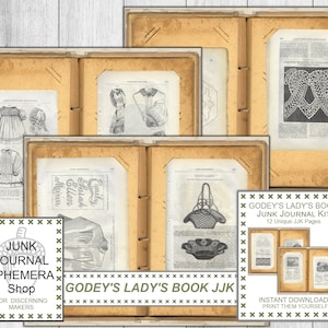 Godey’s Lady’s Book Vintage Illustrations Junk Journal Kit