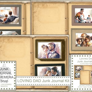 Loving Dad Junk Journal Kit, cadeau de fête des pères