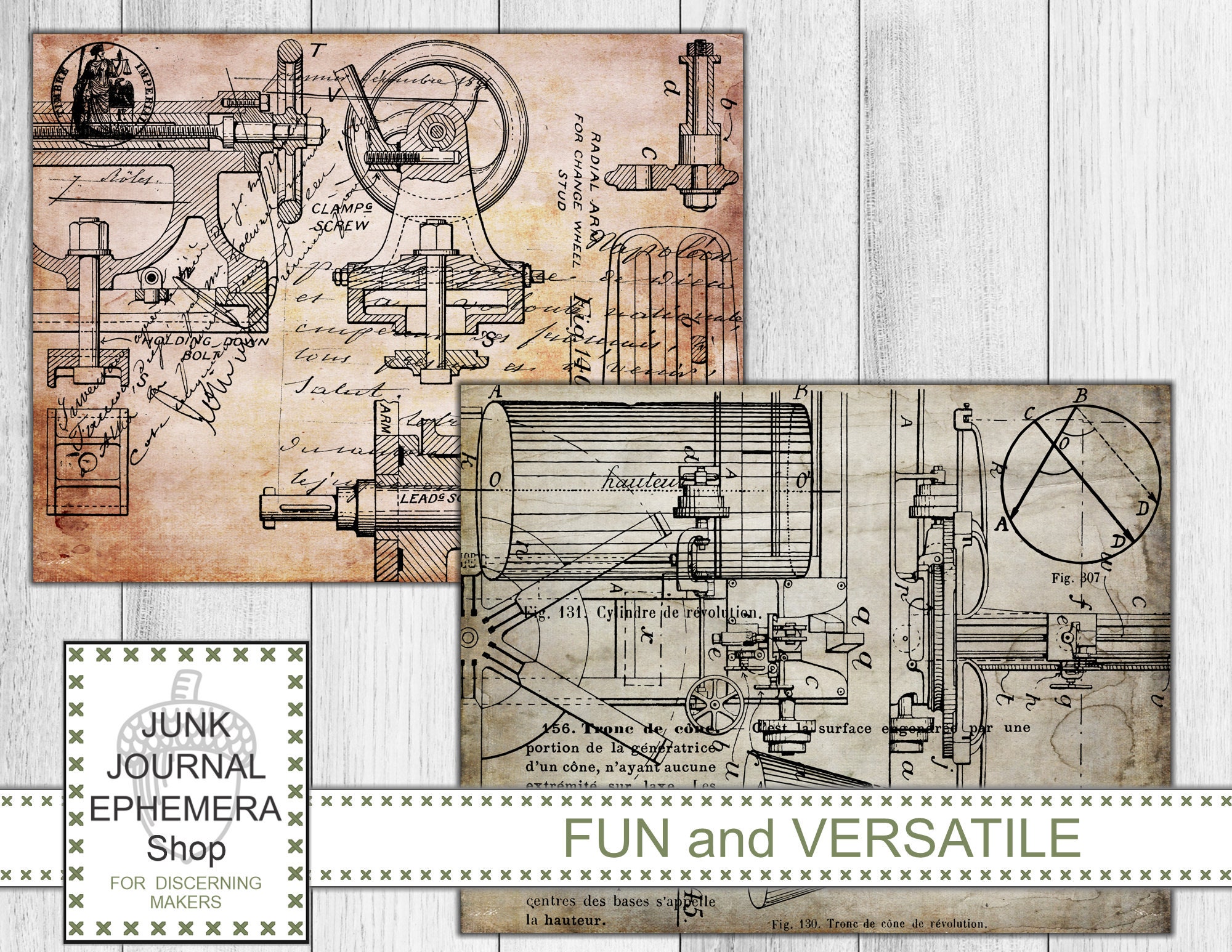 Patent Drawings Blueprints Printable Papers Vintage Ephemera Etsy