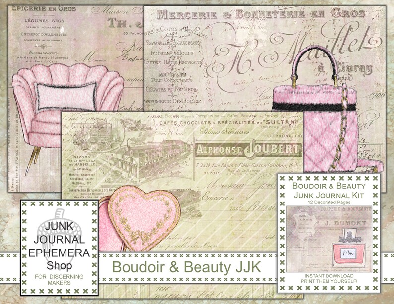Boudoir and Beauty Junk Journal Kit - Etsy