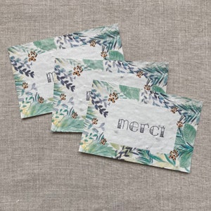 Lot de 10 mini cartes à planter « Merci jungle» aux graines de fleurs sauvages