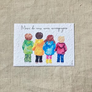 Carte à planter A6 - Merci de nous avoir accompagnés - fleurs sauvages