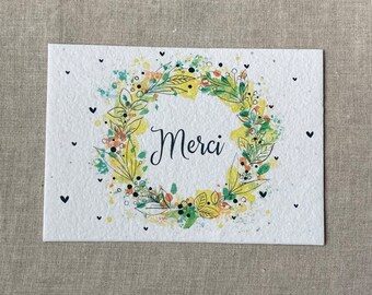 A6 planting card - sour thank you - wildflowers