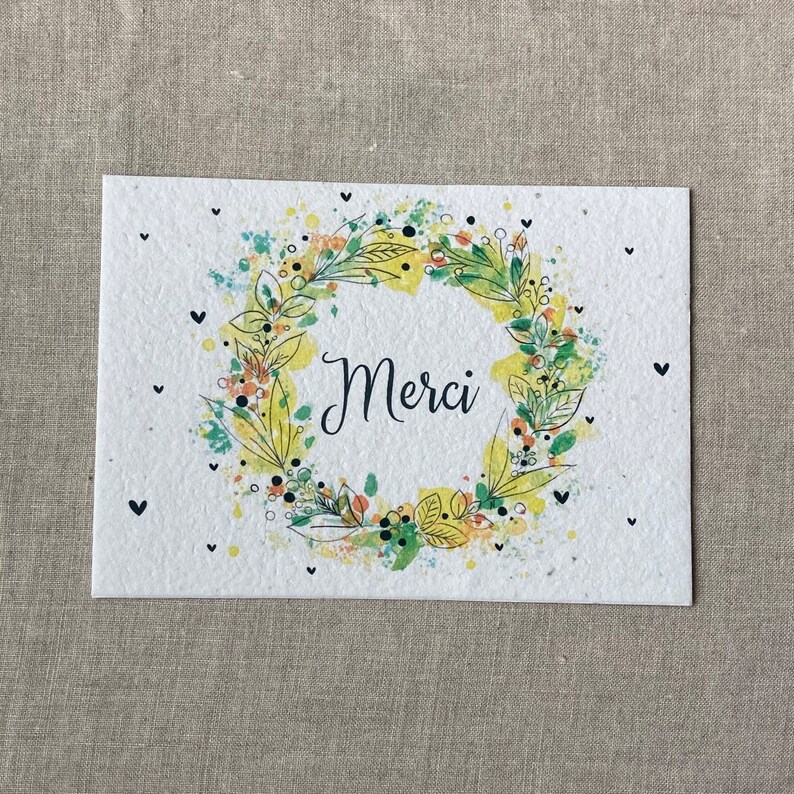 A6 planting card - sour thank you - wildflowers image 1