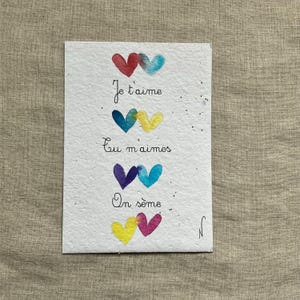 Je t'aime tu m'aimes on sème - Carte à planter  fleurs sauvages