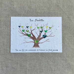 Carte à planter A6 - la Famille - fleurs sauvages