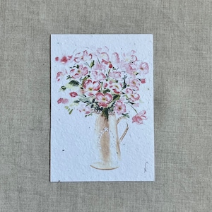 Biglietto per piantare A6 - mazzo di papaveri - fiori di campo