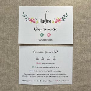 Carte à planter joyeux anniversaire bougies - fleurs sauvages image 2
