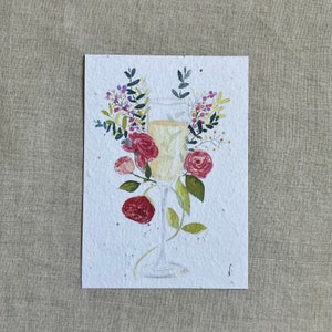 Carte à planter A6 - Champagne fleuri - fleurs sauvages