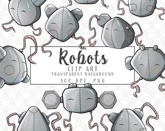 Cute Robot Png Etsy