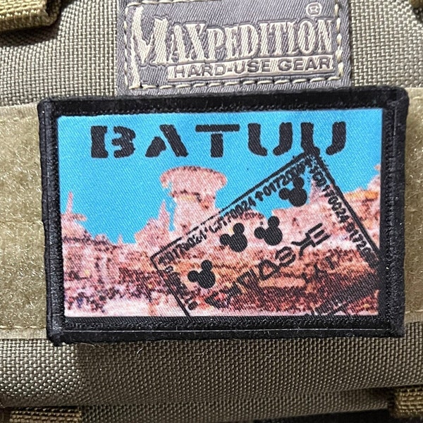 Batuu Passport Stamp Morale Patch- Hook and loop Patch 2x3" Made in the USA!
