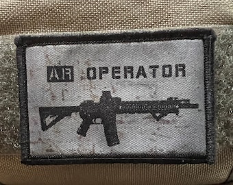 AR Operator Morale Patch- Hook and loop Custom Patch 2x3" Made in the USA!