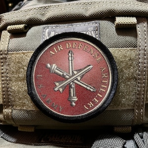 3" U.S. ARMY Air Defense Artillery Morale Patch- Hook and loop Patch 3" Circle Made in the USA!