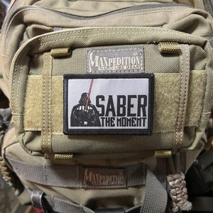 Darth Vader Sabre the Moment Moral Patch - Hook and Loop Patch 2x10 cm Hergestellt in den USA!