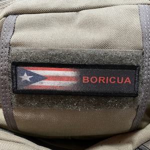 Puerto Rico Boricua Morale Patch 1x4&quot; Made in the USA!