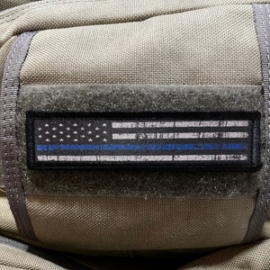 Thin Blue Line Morale Patch 1x4 &quot;Made in the USA!