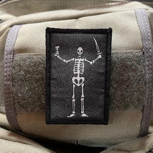 Black Sails Pirate Flag Morale Patch: Hook and Loop, 2x3&quot;