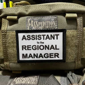 Dwight Schrute Assistant to the Regional Manager Morale Patch- Hook and loop Patch 2x3" Patch. Made in the USA!