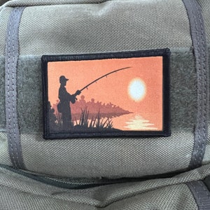 Sunrise Fly Fishing Morale Patch- Hook and loop Custom Patch 2x3&quot; Made in the USA!