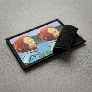 Morale Patch, Staring Monkey Meme 2x3" Hook And Loop