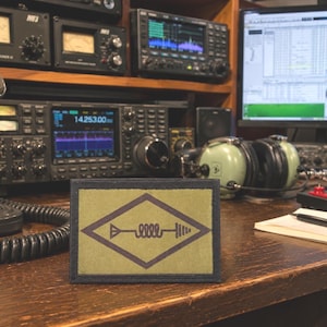 Ham Radio Morale Patch, Amateur Radio Operator Gift, Tactical Hook Loop