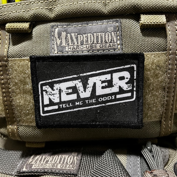 Never Tell Me the Odds Morale Patch: Hook and Loop 2x3"