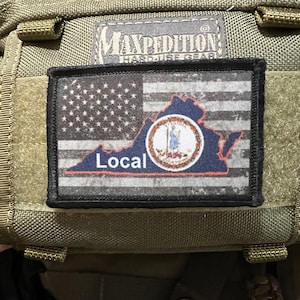 New York Local USA Flag Morale Patch- Hook and loop Custom Patch 2x3&quot; Made in the USA!