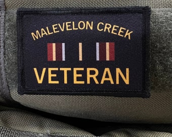 Malevelon Creek Veteran Morale Patch- Hook and loop Patch 2x3" Made in the USA!