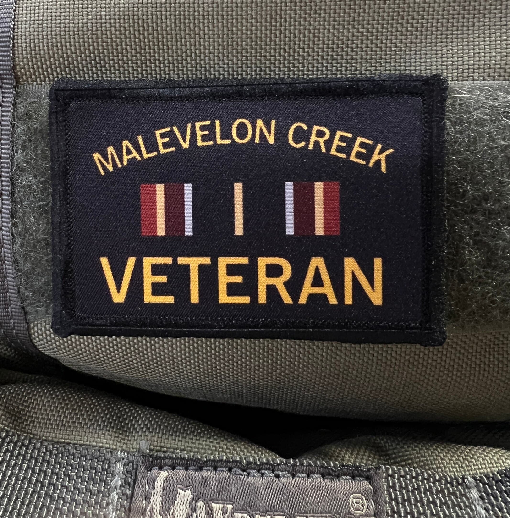 Malevelon Creek Veteran Morale Patch- Hook and loop Patch 2x3" Made in the USA!