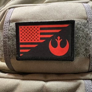 Rebel Alliance USA Flag Morale Patch- Hook and loop Custom Patch 2x3&quot; Made in the USA!