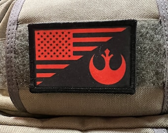 Rebel Alliance USA Flag Morale Patch- Hook and loop Custom Patch 2x3" Made in the USA!