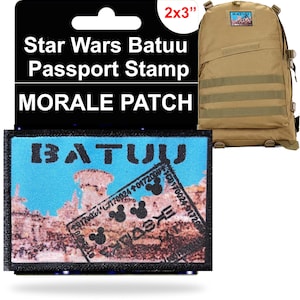 スター・ウォーズ バトゥー パスポートスタンプ モラルパッチ：ギャラクシーズ・エッジ インスパイア (2x3インチ)