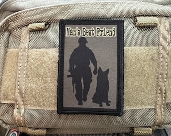 Man's Best Friend Morale Patch: Soldier Service Dog Bond, USA Made