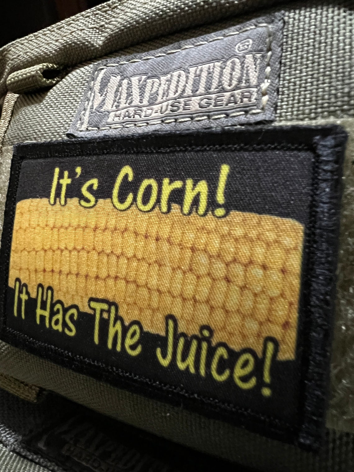 It's Corn It Has the Juice Morale Patch Hook and Loop Etsy