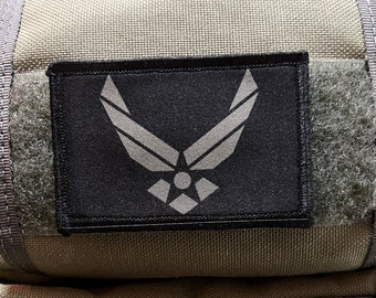 Subdued Air Force Logo Morale Patch- Hook and loop 2x3"