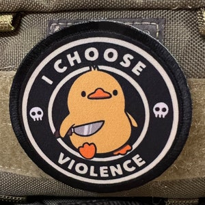 I Choose Violence Funny Chick Morale Patch – Hook and Loop, 3"