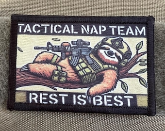 Tactical Nap Team Funny Morale Patch- Hook and loop Patch 2x3" Made in the USA!