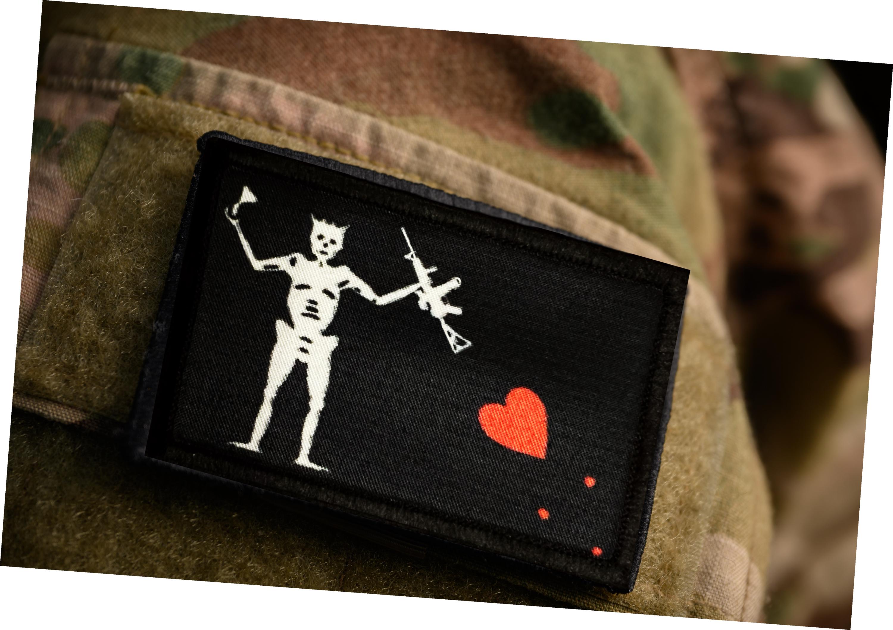 AR15 Blackbeard Pirate Flag Morale Patch. 2x3