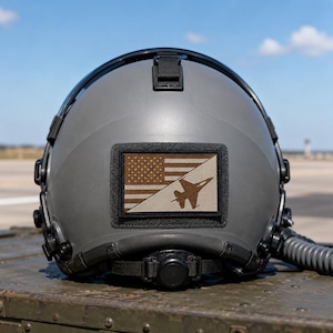 Subdued F-16 USA Flag Morale Patch, Air Force Veteran Gift