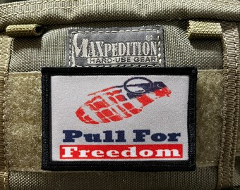 Pull for Freedom Grenade Morale Patch - 2x3" Hook and Loop