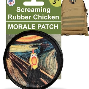 Screaming Rubber Chicken Morale Patch: The Ultimate Scream, USA Made 3&quot;