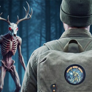 Parche moral Wendigo / Regalo de monstruo de terror y folclore oscuro sobre críptidos