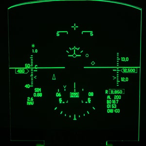 F-16 Viper Fighting Falcon affichage tête haute HUD LED signe / lumière acrylique