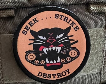 Tank Destroyer Seek Strike Destroy Morale Patch - Crochet et boucle Custom Patch 3" Made in USA!