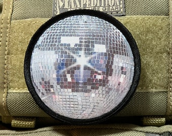 3" Disco Ball Morale Patch Made in the USA! Free shipping