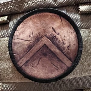 3&quot; Spartan Shield Morale Patch: Hook and Loop Fabric Patch
