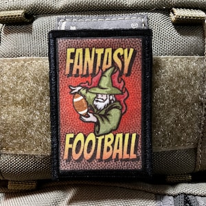 Fantasy Football Wizard Morale Patch- Hook and loop Patch 2x3" Made in the USA!