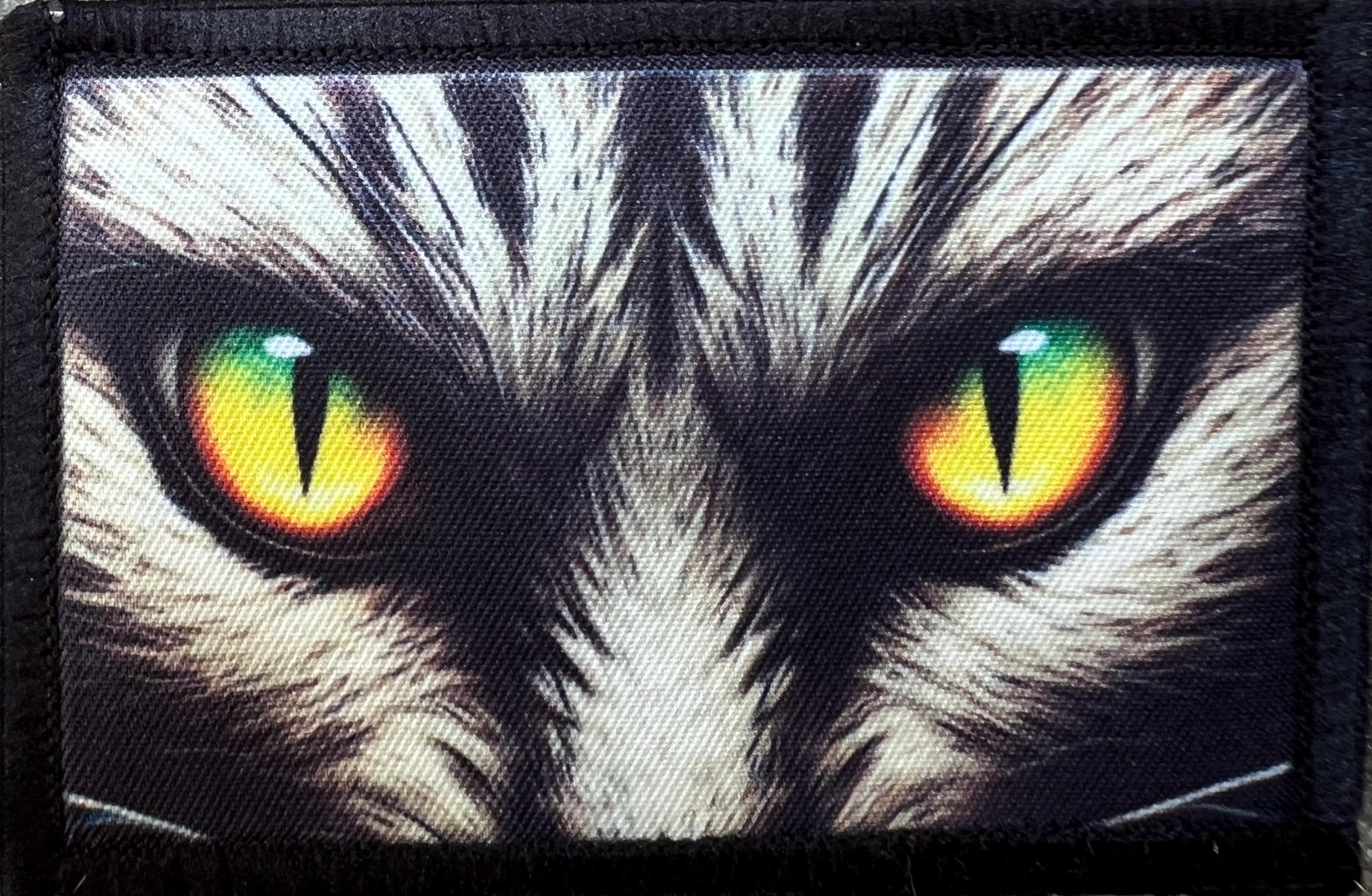 M-Tac Cat Eyes - Glow in The Dark - Morale Patches Tactical Patch Military Combat Hook Fasteners (Black - GITD