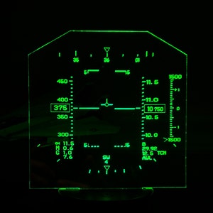 F14 Tomcat Heads Up Display HUD LED Schild / Acryllicht